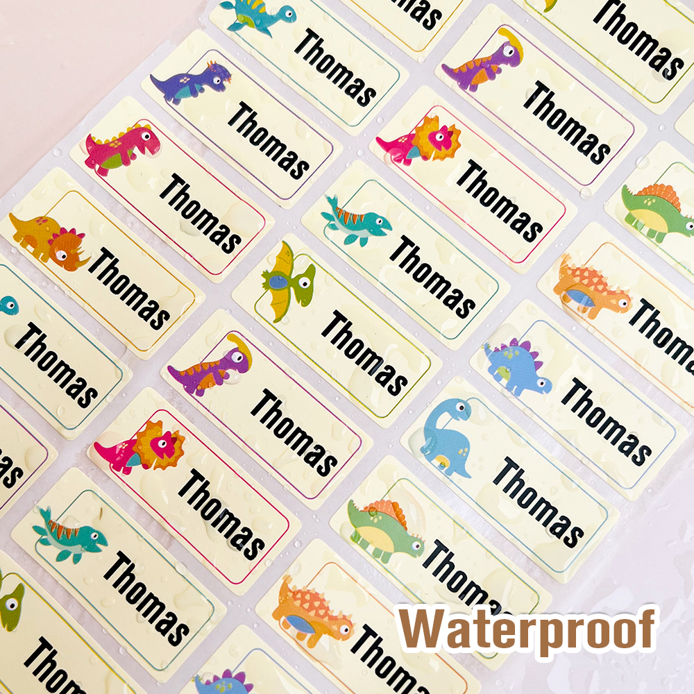 Custom Hebrew Name Sticker Personalized First Name Waterproof Stationery Decals Adhesive Label Children Bottle Tag for Kids