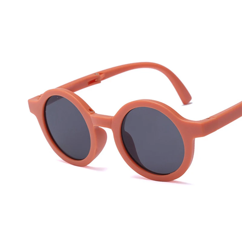 Gafas de sol plegables para niños y niñas, gafas de sol redondas para Street Beat, gafas bonitas para bebés