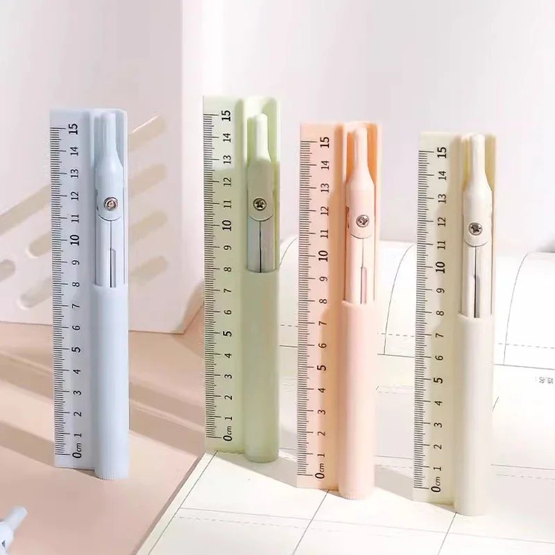 3 in 1 Compass Ruler with Pencil Multifunctional Drawing Compass Math Geometry Tools Korean Stationery Kawaii Drafting Supplies