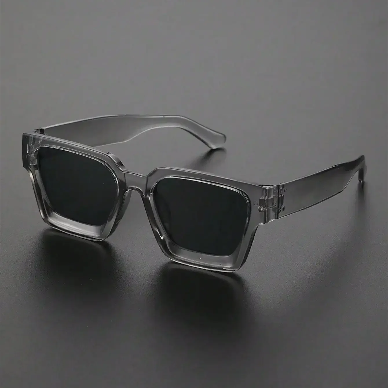 Gafas de sol de lujo para hombre y mujer, lentes de sol cuadradas de marca famosa de diseñador, color negro Retro, 2025, 2025