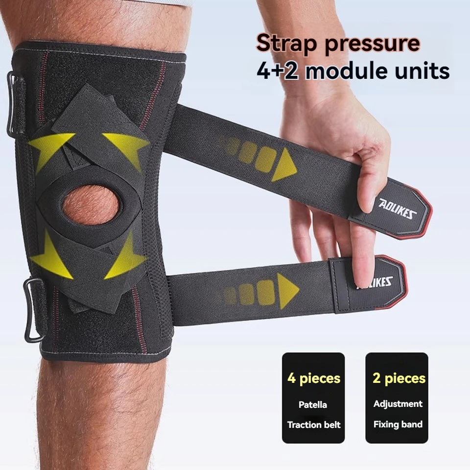 AOLIKES 1PCS เข่ารั้งสําหรับปวดเข่า Patella GEL Pad & ด้านข้าง Stabilizers เข่าสนับสนุนข้ออักเสบ Meniscus การกู้คืนการบาดเจ็บ