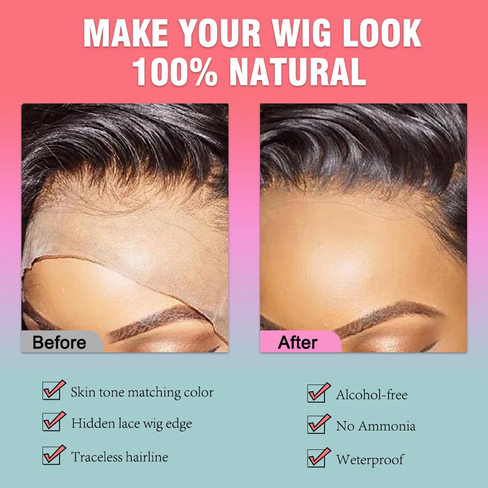 Waterproof Lace Tint Melting Mousse Spray Concealer For Lace Closure Front Wigs Toupees Edge Control Lace Tint Spray Melt Form