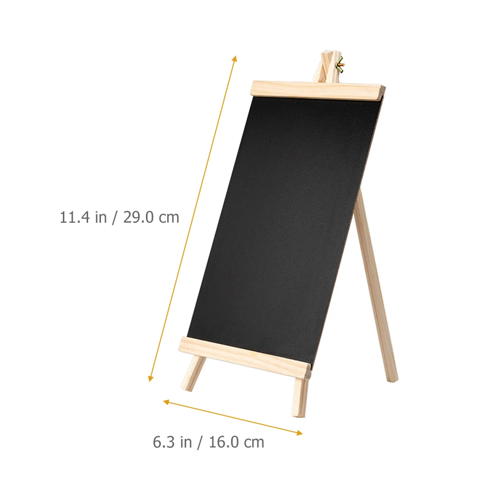 Pizarra pequeña de 16x29cm, pizarra de madera de pie, letrero para mensaje de boda, tableros de tiza de mesa, marco de pie para menú