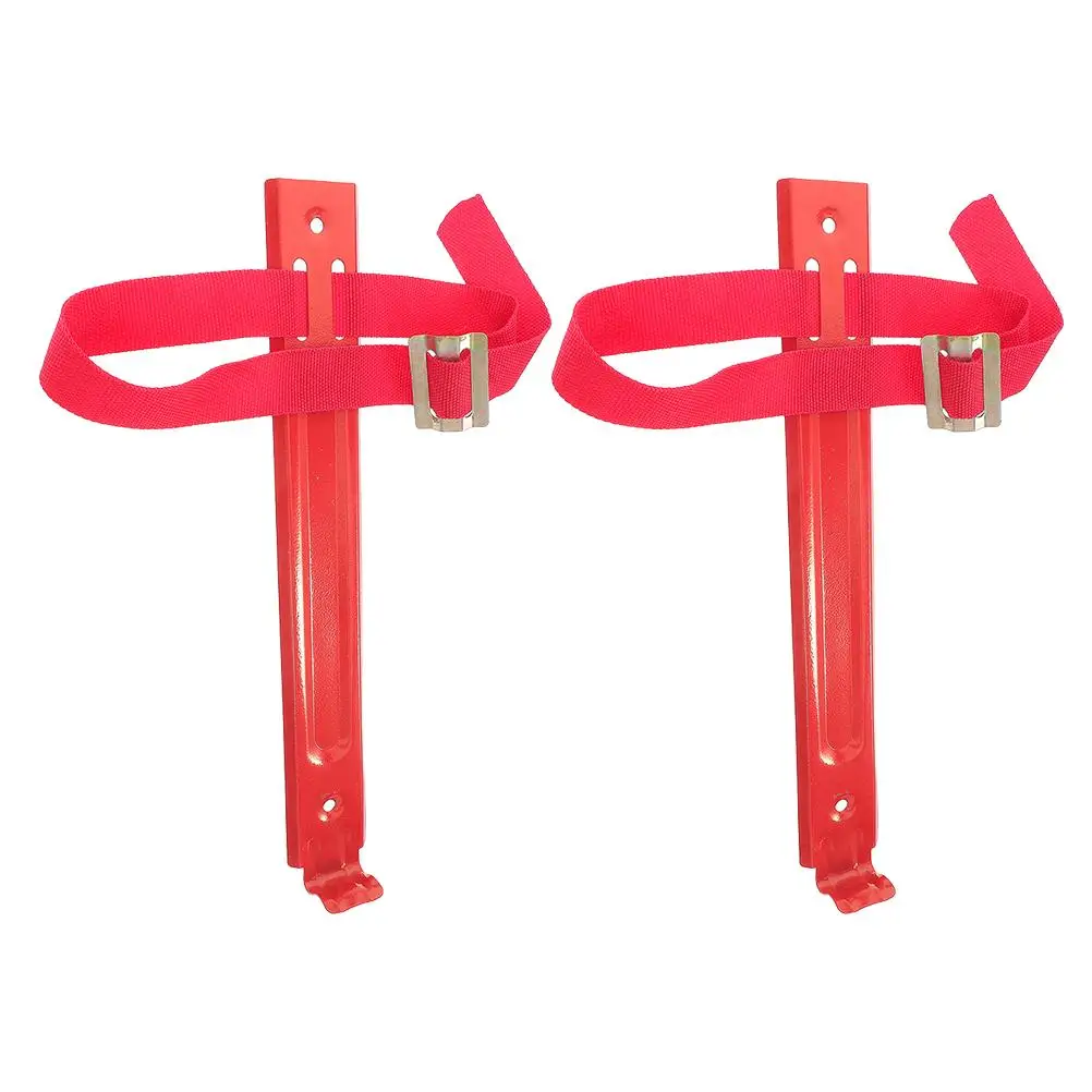 Fire Extinguisher Hook 2 Pcs Iron Wall Mount Brackets Compatible 2KG 3KG 4KG Adjustable Easy Installation Spacesaving Solution