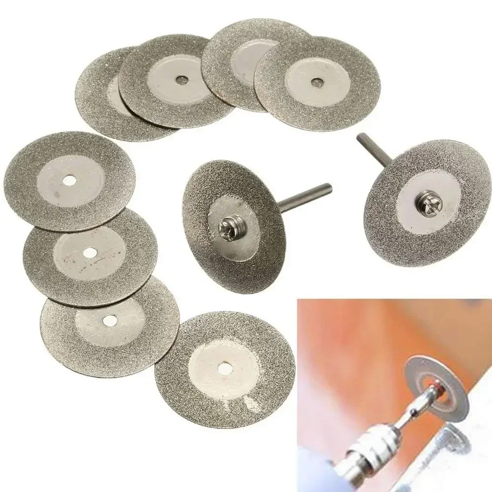 10pcs Diamond Cutting 20-30mm Discs Cut Off Blade Drill For Dremel Rotary Tool Abrasive Disc Dremel Accessories Disco De Corte
