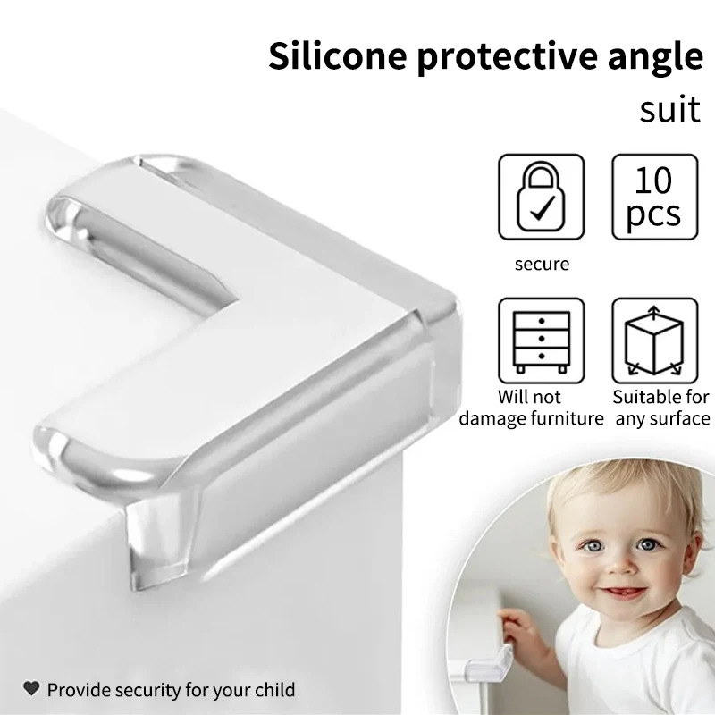 4/8/10/12pcs Transparent Anti-bump Corner PVC Padded Child Safety Corner Protector Baby Anti-bump Protector Table Corner