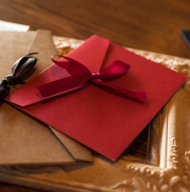 10 pçs/set envelope papel perolado arco engrossar fita retro cor criativa papelaria casamento convidado presente de alta qualidade