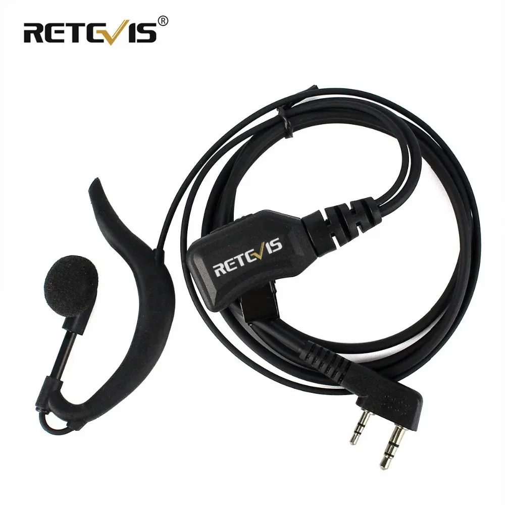 G Typ Einstellbare Lautstärke Ohrhörer PU Draht 2Pin PTT Kopfhörer Für Kenwood BaoFeng UV-5R für Quansheng UV K5 Retevis RT5R Radios