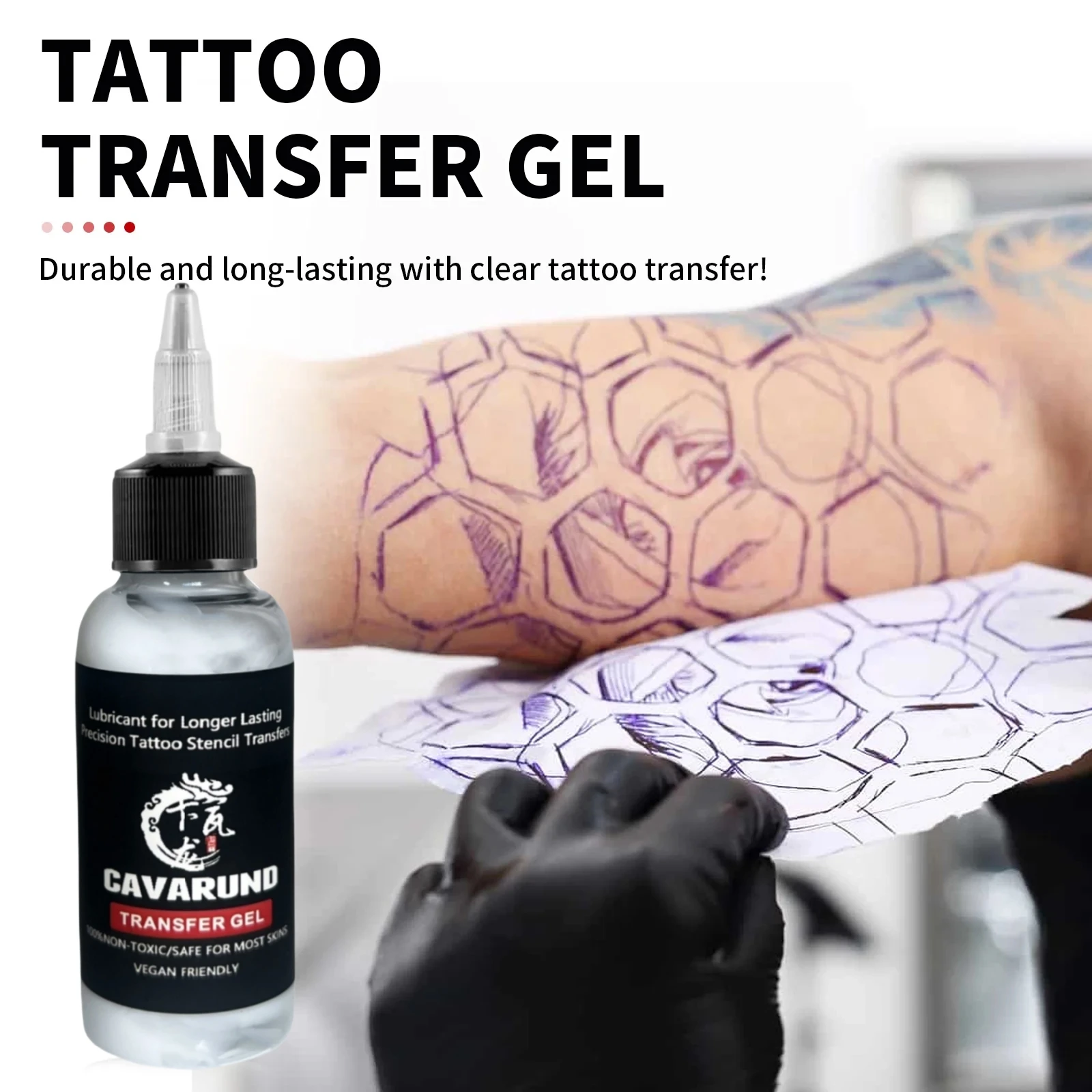 120ML 30ML Żel do transferu tatuażu Kopiarka termiczna Profesjonalny szablon do tatuażu Magic Stuff Solution Kremowy zestaw do tatuażu