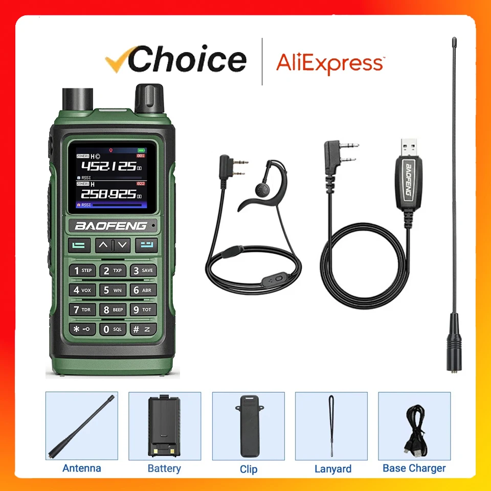 Baofeng tienda oficial UV-17 Pro GPS Walkie Talkie Air banda completa de largo alcance frecuencia de copia inalámbrica Radio bidireccional Radio Ham