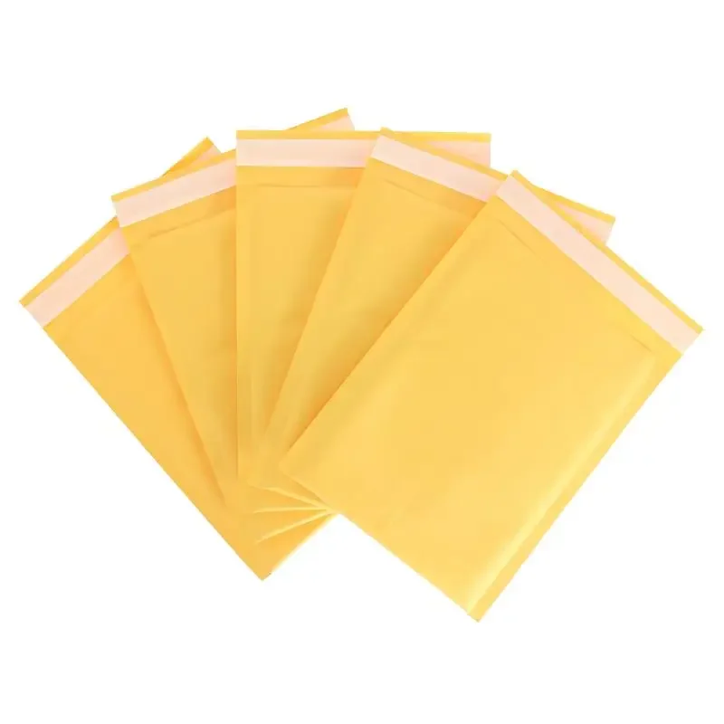 50/100pcs กระดาษคราฟท์ฟองซองเบาะ Mailers จัดส่งซองจดหมาย Self Seal การจัดส่งบรรจุภัณฑ์ Courier กระเป๋า
