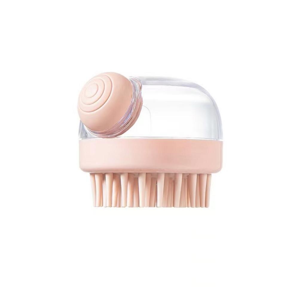 Cepillo de ducha para masaje de cabeza, herramientas de baño de Fácil descarga, champú líquido de empuje hacia fuera, limpieza del cuero cabelludo del hogar