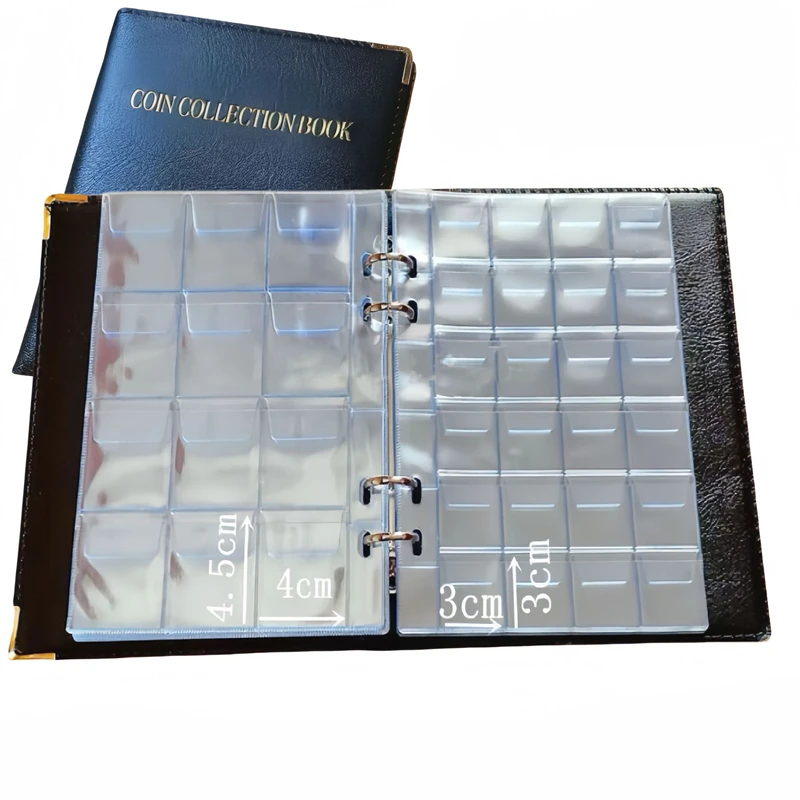 120/360 Pockets Coin Collection Book 10/20 Pages Coin Collection Holder Album Commemorative Coin Organizer Storage