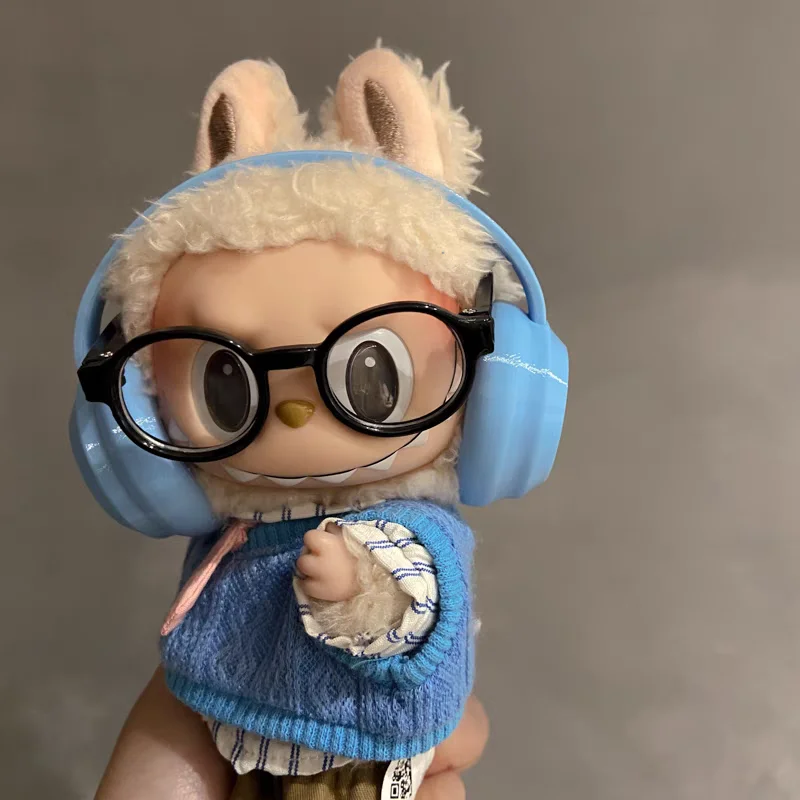 【Gafas Labubu】 1 pieza * 6,5 cm Gafas de varios colores para accesorios de muñecas de algodón Traje Labubu