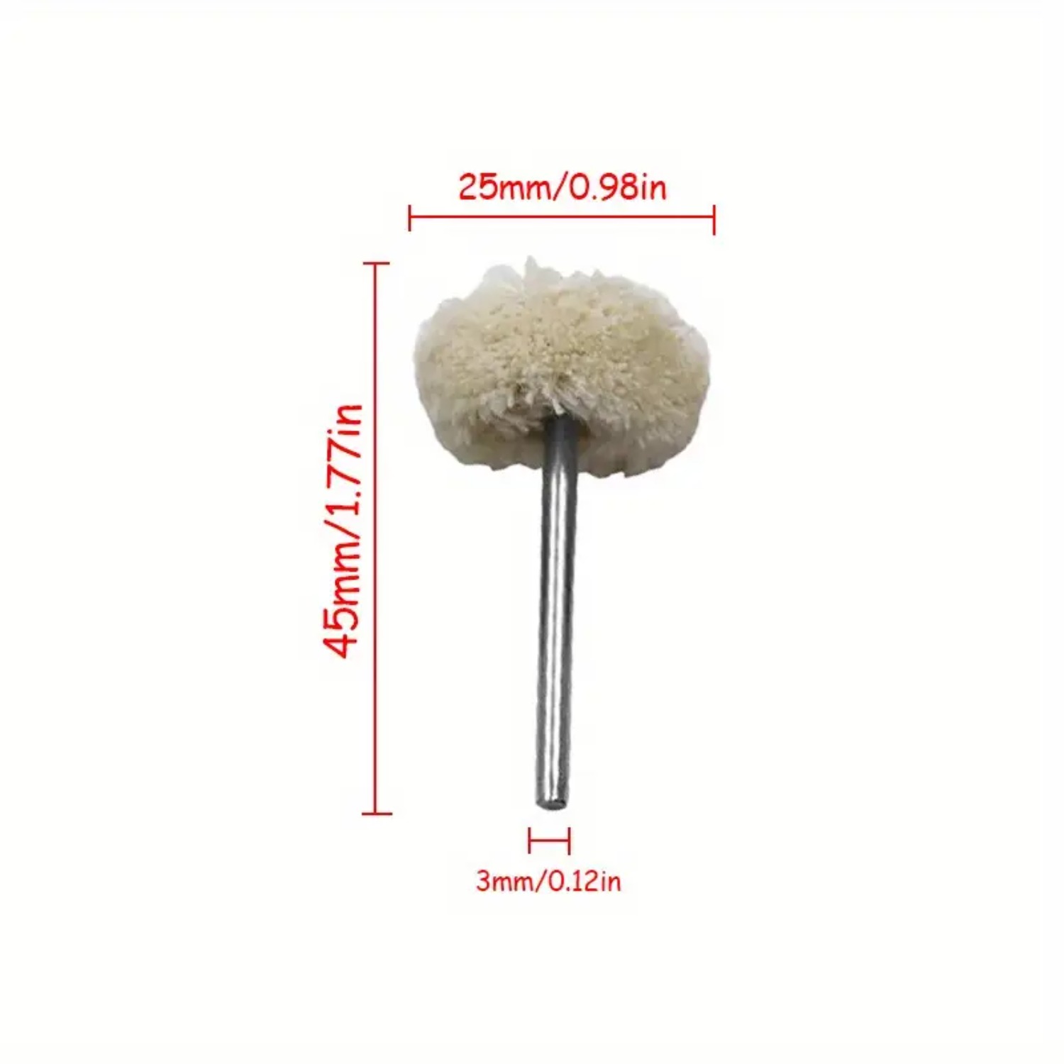 10PCS Polieren Räder Wolle/Baumwolle/Tuch Polieren Pad Schmuck Schleif Pinsel Dremel Zubehör Für Dreh Werkzeuge