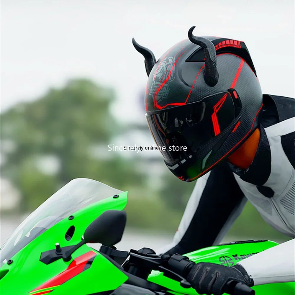 Creative Personality Motorcycle Electric Helmet Decoration Devil's Horns Motorbike Helmet Accessories Stickers Cosplay Styling