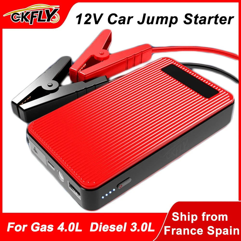 GKFLY Autobatterie-Starthilfe, 8000 mAh, tragbares Autobatterie-Booster-Ladegerät, 12 V, Startgerät, Notfall-Booster