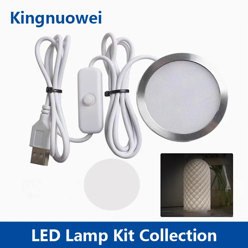 Para bambu Kit de lámpara Led colección MH001 impresión 3D DIY modelo creativo blanco cálido rgb luz LED regalos accesorios de impresoras 3d