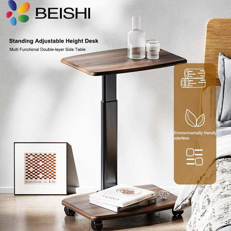 Multifunktionaler Sofa-Seitenregal, Tisch, Haushalt, Teetisch, Nachttisch, Tisch, mobiles Lagerregal für Computer mit Rad