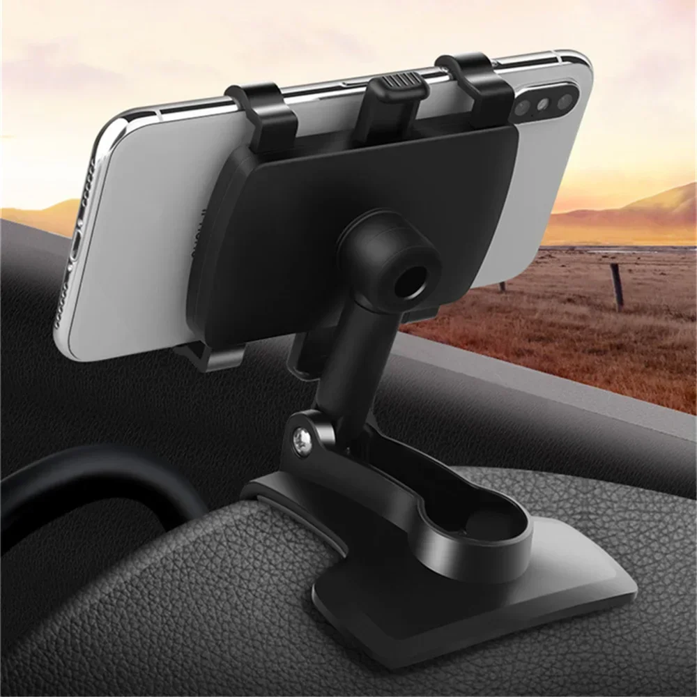 Universal Angle-Adjustable Car Phone Mount Rotate Secure Phone Car Clip Stand For Easy Accessibilit For iPhone Samsung Xiaomi