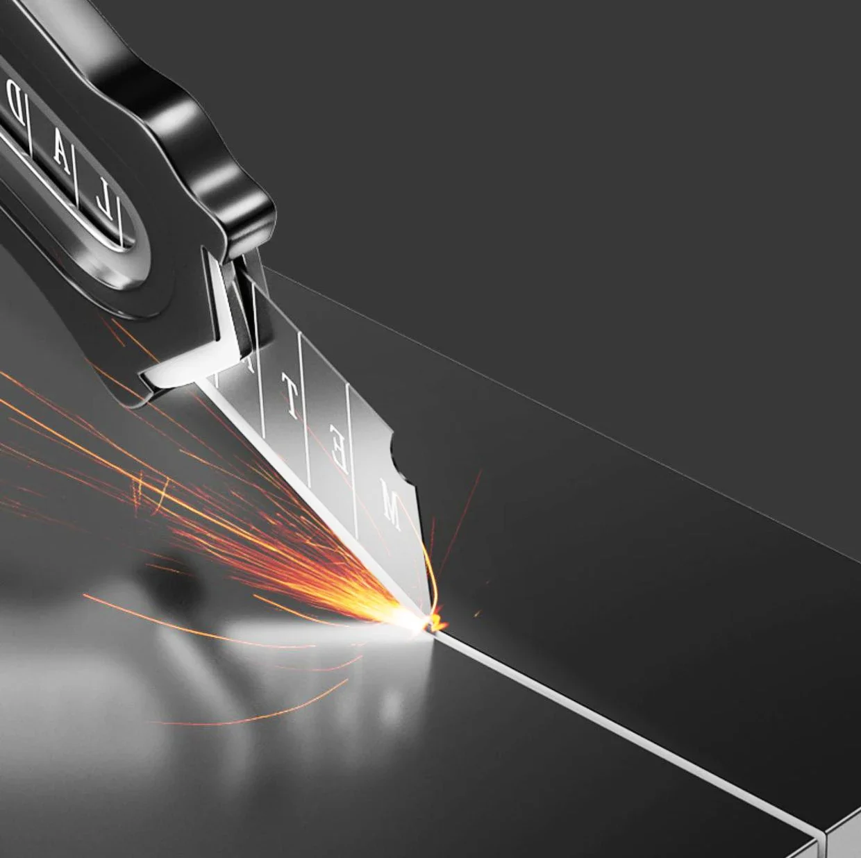 Stainless Steel Industrial Utility Knife Replaceable High Carbon Steel Blade Paper Cutter Office Art Student Supplies