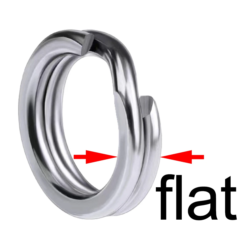 20/50 Con Thép Không Gỉ Câu Cá Chia Nhẫn Phẳng Câu Cá Xoay Nút Thắt Dụ Nhẫn Đôi Câu Cá Chia Nhẫn Mạnh Mẽ phụ Kiện