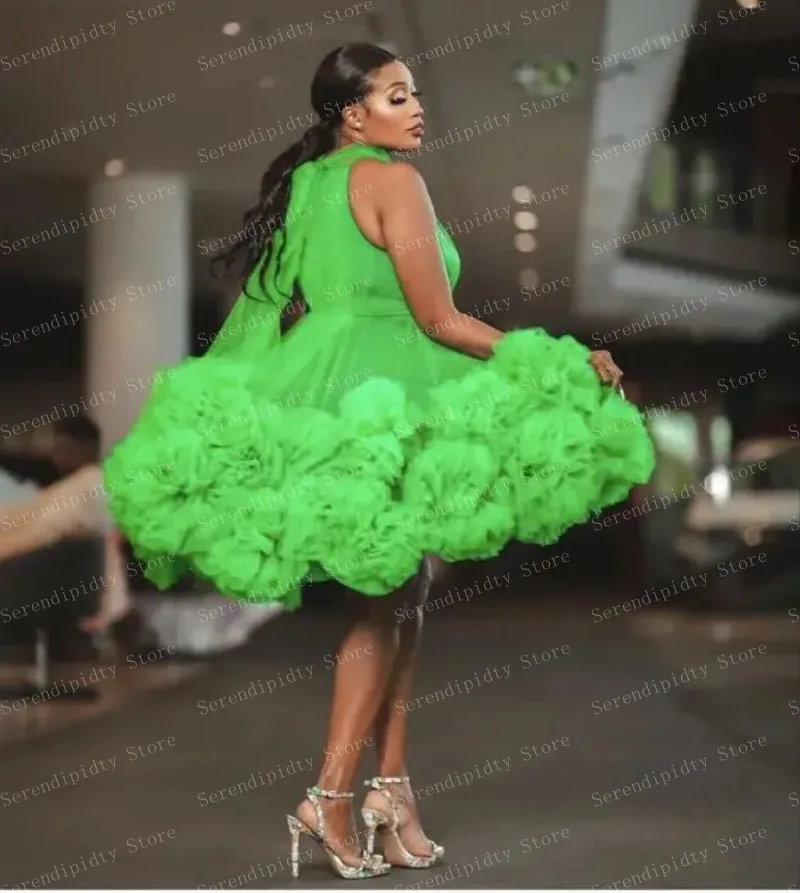 Serendipidty Halfter ärmellose maßge schneiderte Tüll Ballkleid maßge schneiderte immer hübsche Cocktail immer ziemlich flauschige Party kleid