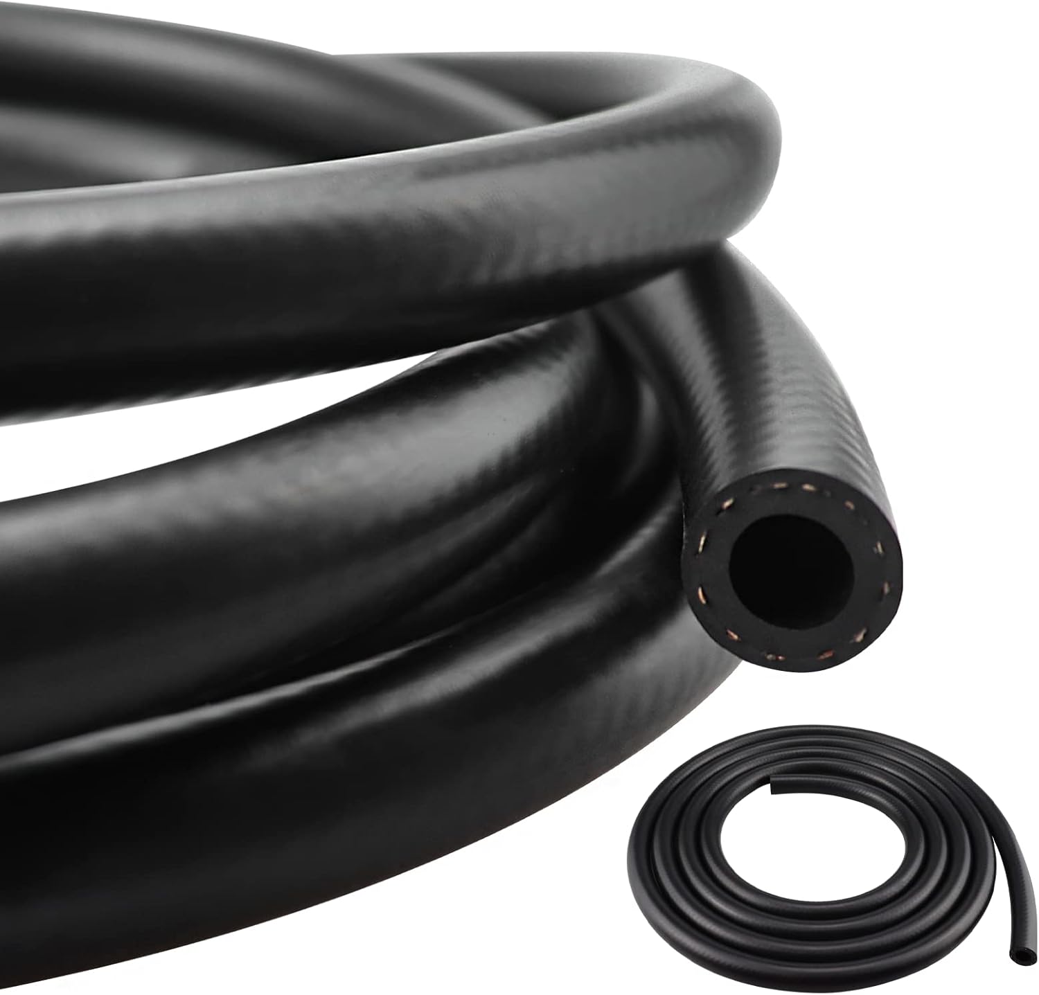 Tubo de aceite de resina de doble capa de 1M, tubo de combustible, tubo de sujeción de alambre resistente al aceite, manguera de gasolina, tubería diésel, núcleo negro de 6 ~ 14mm