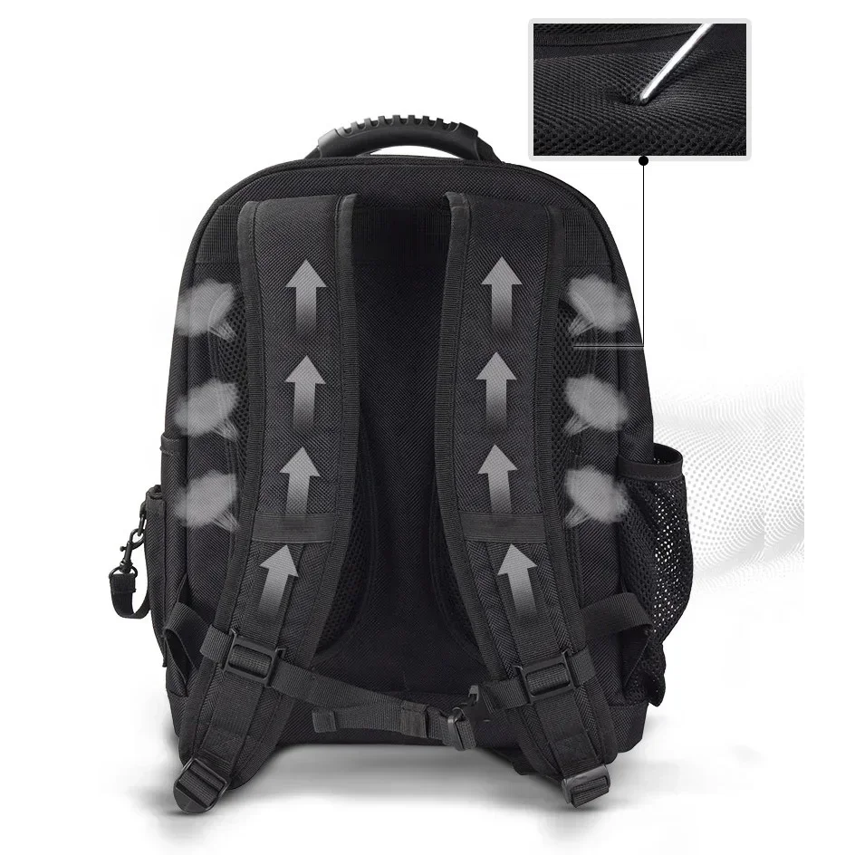 Sac à outils de réparation pour hommes, sac à dos lancé par des hommes, valise en toile d'entretien multifonctionnelle, support d'électriciens, durable et portable