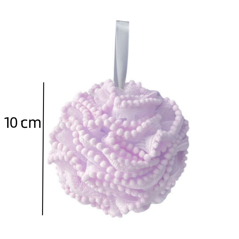 2pcs Bi-Color Shower Sponge Rich Foaming Soft Bath Balls Body Exfoliating Scrubbing Bath Flower Skin Cleaning Tool Bathroom Use