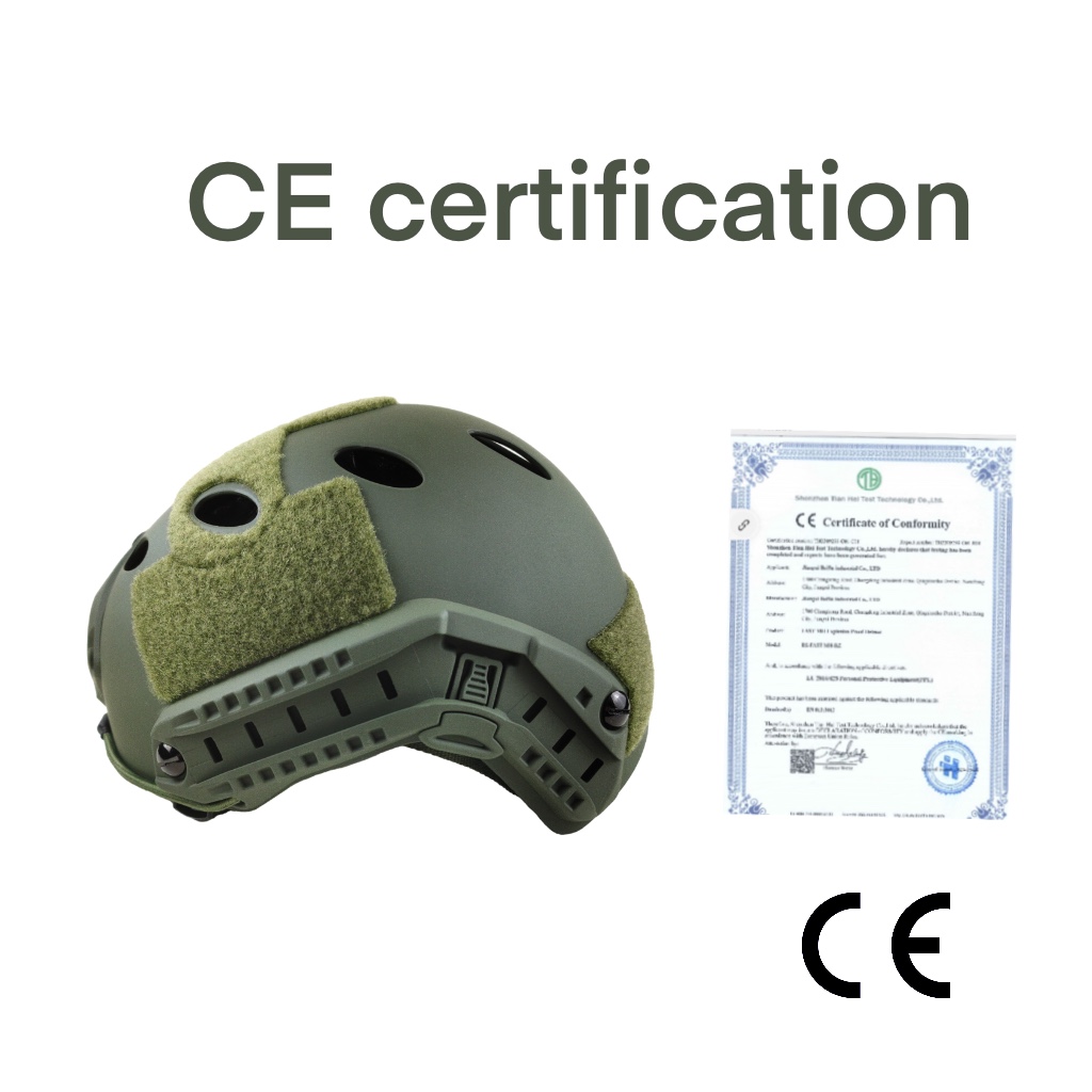 Hwzhyb หมวกกันน็อคยุทธวิธีแบบเร็ว5มม. ผ่านการรับรอง CE สำหรับกู้ภัย/ฝึก/ขี่จักรยาน/ป้องกันบ้าน/ปืนลมยิง CS อุปกรณ์ป้องกัน