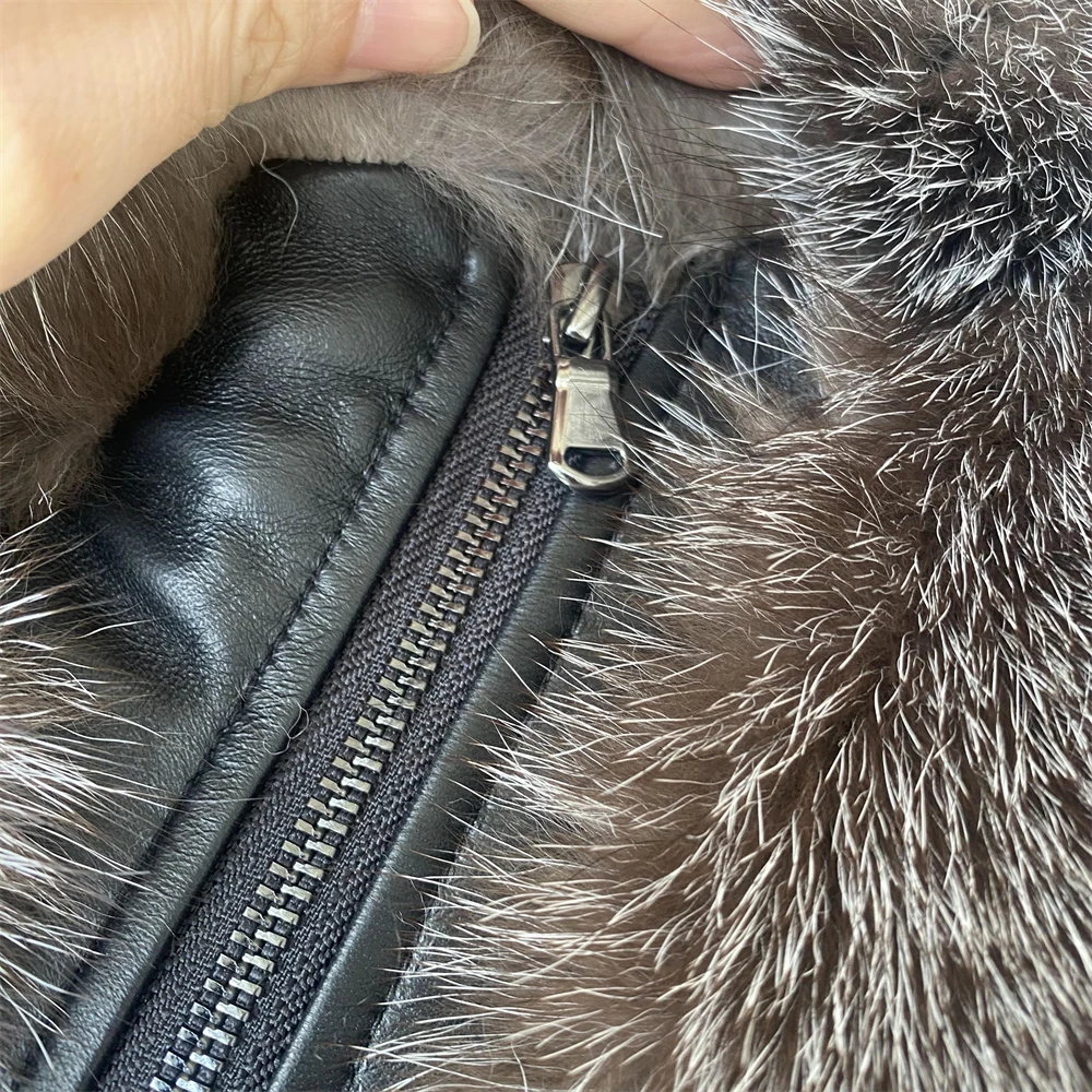 Jaxmonoy frauen Echtpelz Mantel Winter Luxus Natürliche Pelzmantel Damen Mode Warme Neue In Outerwer Hohe Qualität Weibliche 2024