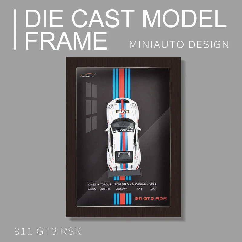 1:32 フォトフレームバージョン合金金属スポーツカーモデルシミュレーション 3D レーシングカーぶら下げ絵画コレクションキッズギフト装飾