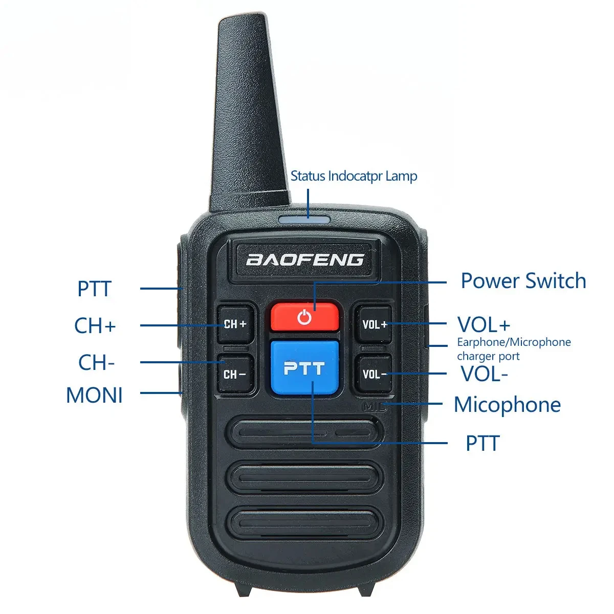 Baofeng BF-C50 2 stücke Mini Walkie Talkie Kinder Tragbare Amateurfunk Comunicador UHF 400-470 MHz Dual Band Zwei-weg Radio HF Transceiver