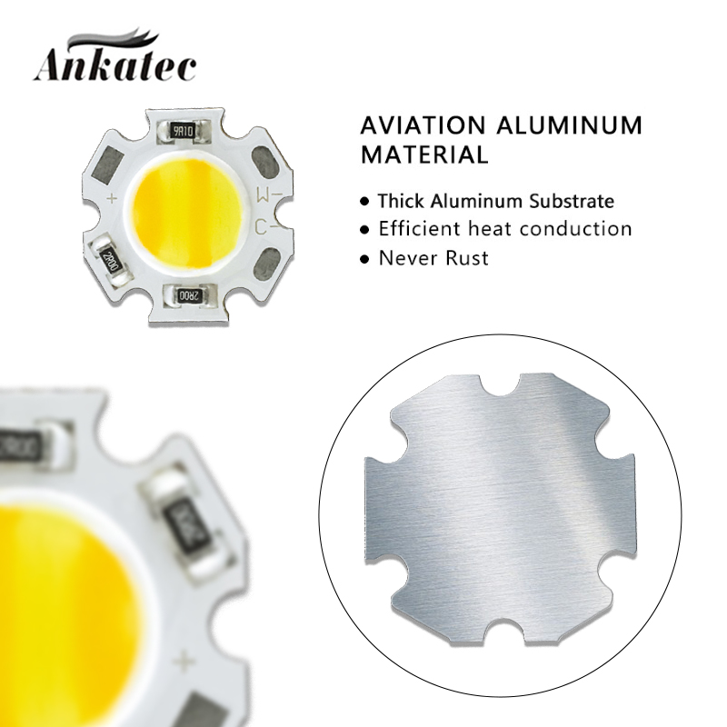 Nuevo 12V 24V DC LED COB lámparas cuentas blanco cálido tablero de luces de doble Color 3W 5W 7W aluminio redondo 20mm para foco de luz descendente