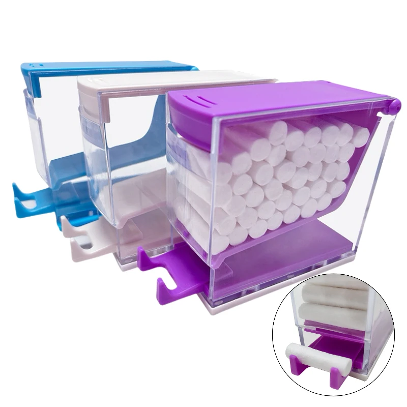 Dental Baumwolle Rolle Dispenser Halter Drücken Typ Box Halter Dental Tupfer Lagerung Box Zahnmedizin Organizer Zubehör Labor Liefert