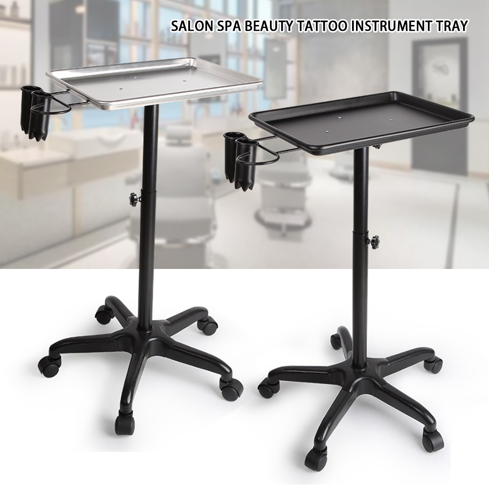Salon Spa Beauty Tattoo Metall Silber Rolling Service Instrument Tablett