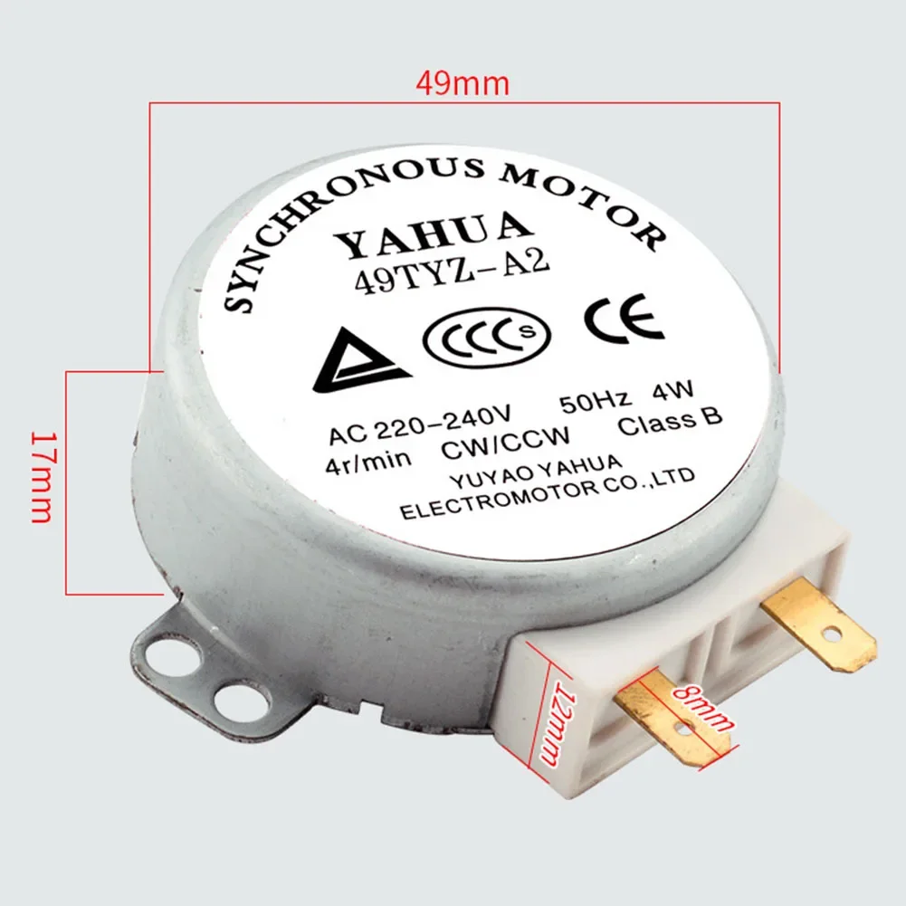 AC 220-240V 4W 50/60Hz CW/CCW Mikrowelle Plattenspieler Synchronmotor TYJ50-8A7 Für Luftgebläse 49TYZ-A2 Mikrowelle Tablett Motor