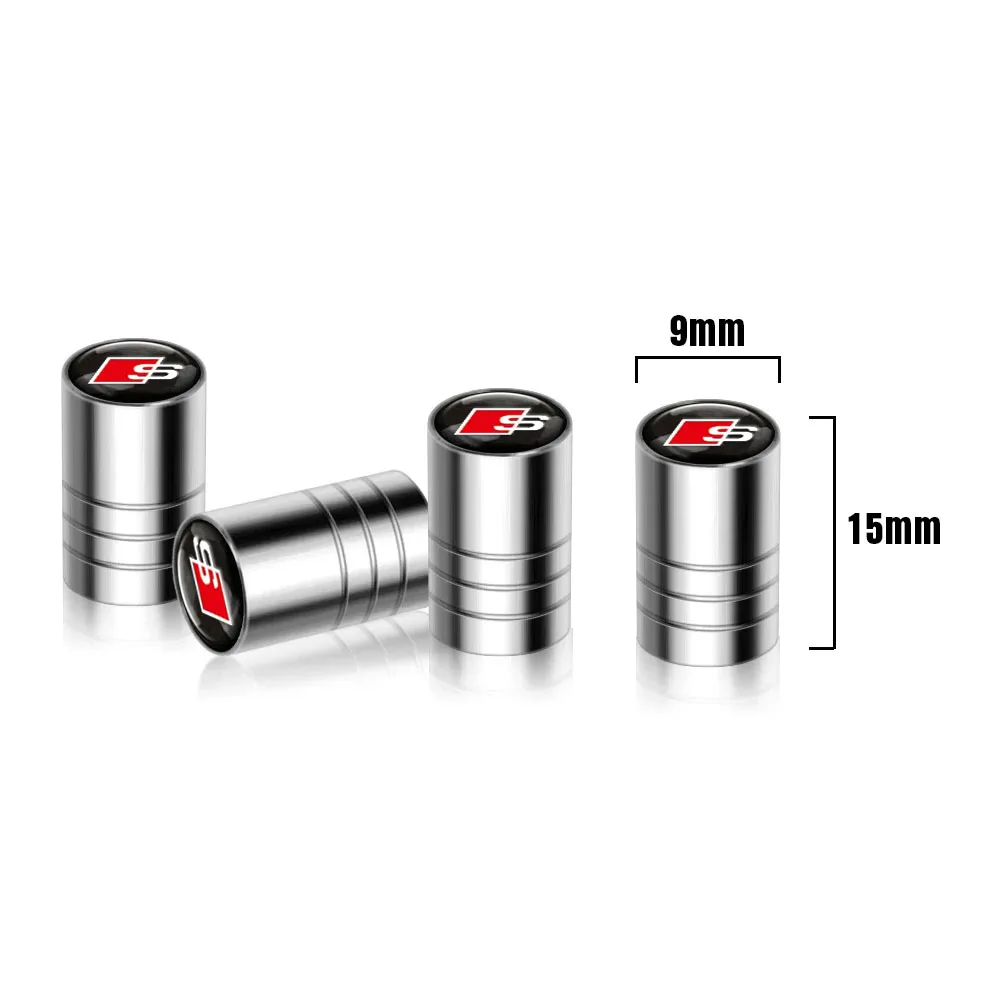 4 ชิ้น/เซ็ตรถล้อยางวาล์ว Caps Air Stem สําหรับ Audi A5 A6 C6 C5 A1 A7 A8 Q2 Q3 S3 a4 b5 B6 A3 8P 8V 8L ฿ S ยางปลั๊ก Accessorie