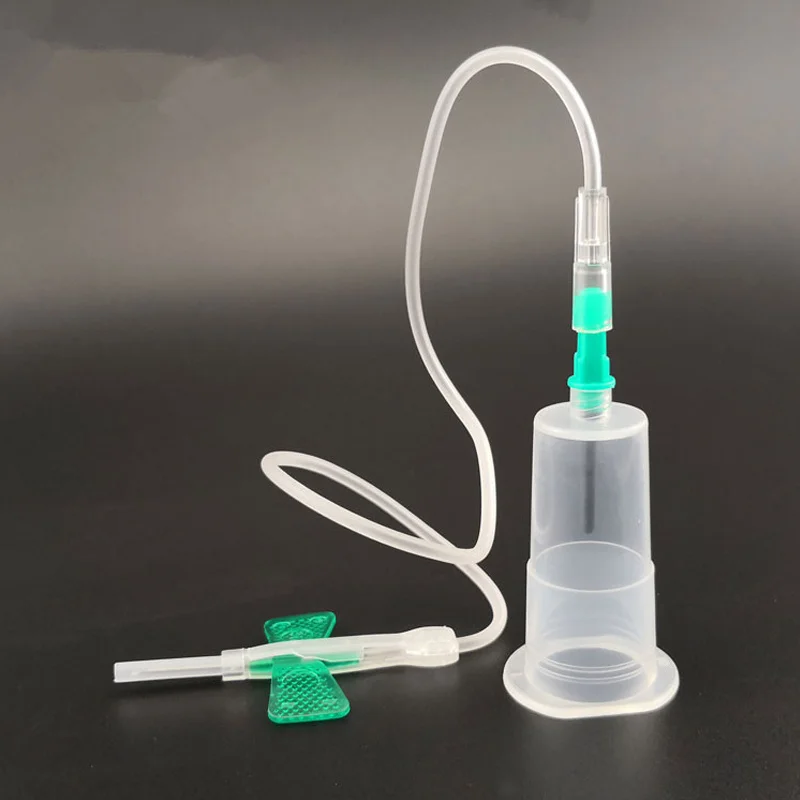 50pcs Butterfly Needles+50pcs Plastic Holder,Disposable Safety Vacuum Blood Collection Set Pet Medical Scalp Vein Set