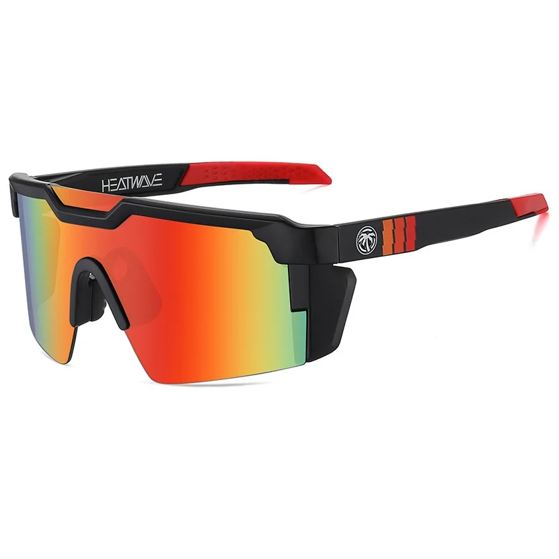 Gafas de sol a prueba de viento para deportes al aire libre de película genuina de alta calidad más vendidas cruzadas con ondas de calor para hombres y mujeres gafas de sol HW05