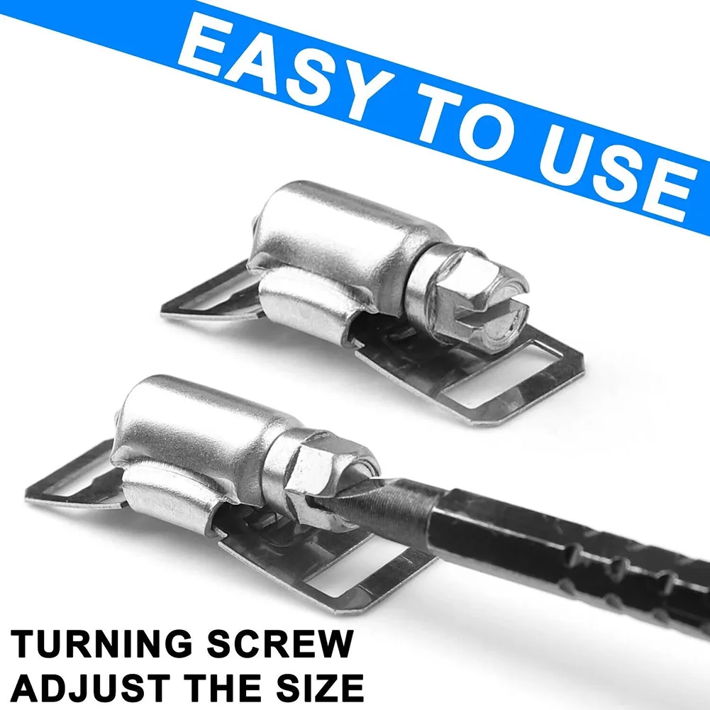 9,8 Fuß verstellbare große Schlauchschellen Schneckengetriebe Edelstahlklemme + 6 Befestigungselemente Autozubehör Klemme und Befestigungselemente