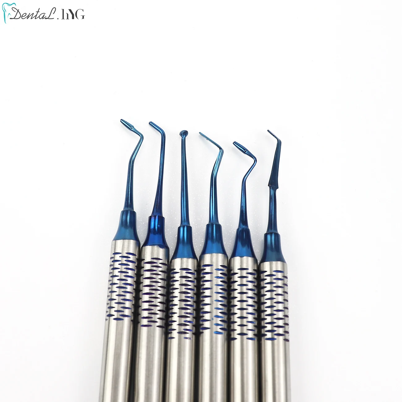 6Pcs/Kit Dental Composite Resin Filling Spatulas Double Head Titanium Plated Head Fill Restoration Set Dentist Accessories Tool
