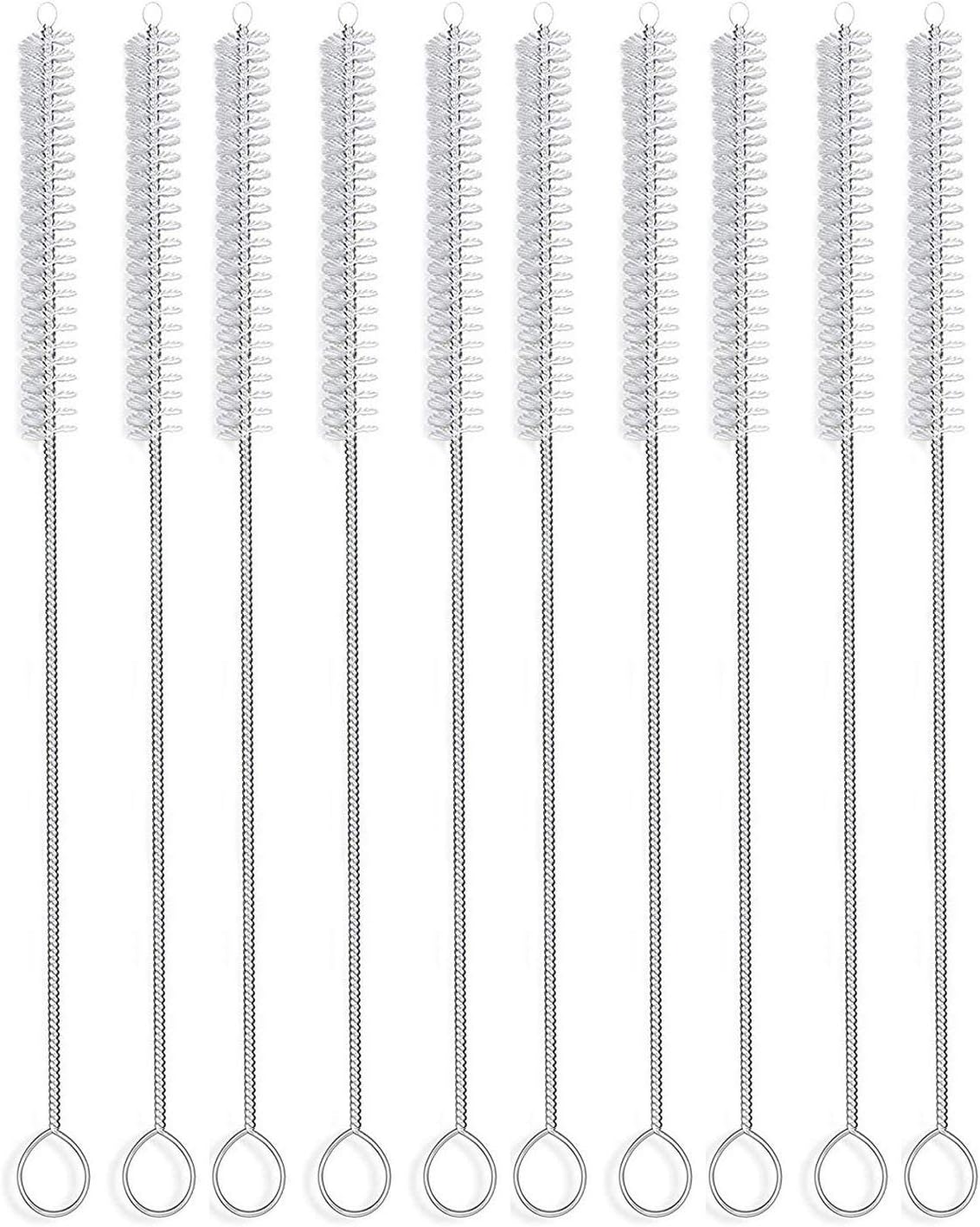 10 Stück Strohbürste, Nylon-Rohrreiniger, 9 Stück x 12 mm, 10er-Set