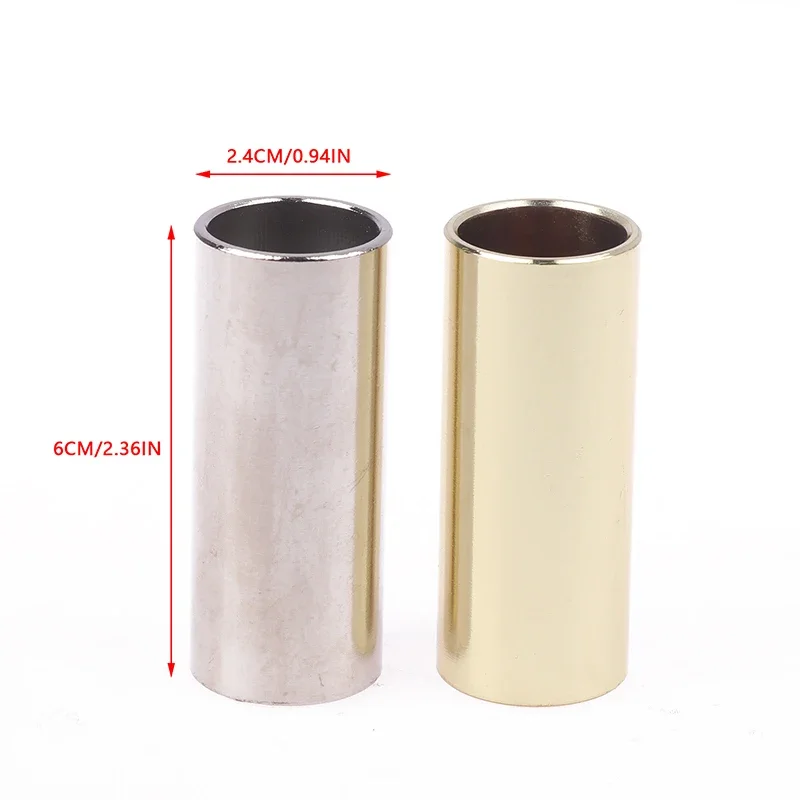 60 มม.สไลด์กีตาร์สแตนเลสโลหะ Finger Knuckles String สไลด์โทนสําหรับกีตาร์ Ukulele String Instruments