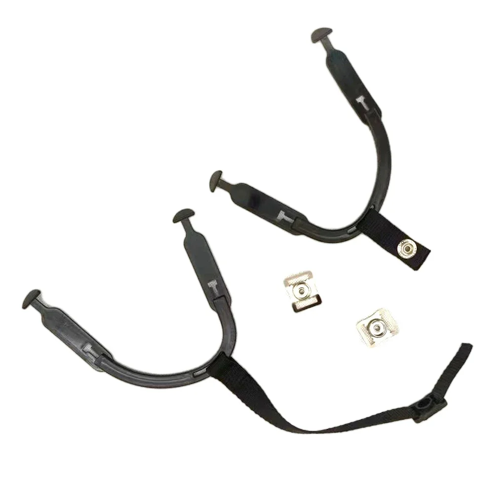 1 Satz Hockey helm Kinnriemen mit 2 Edelstahl-Druckknöpfen Hockey-Ohr schlingen Reparatur satz für Eishockey helm