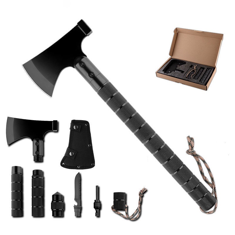 Outdoor Multi-functional Portable Survival Axe tactical self-defense tool for jungle camping and tree chopping Christmas Gift