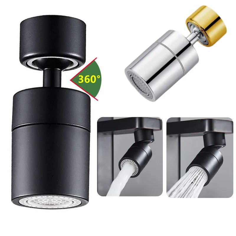 360 °   ก๊อกน้ําหมุนหัวสเปรย์ KITCHEN TAP Aerator ห้องน้ํา Rotatable EXTENSION ก๊อกน้ํากรองหัวฉีด Dual โหมด Water Saving