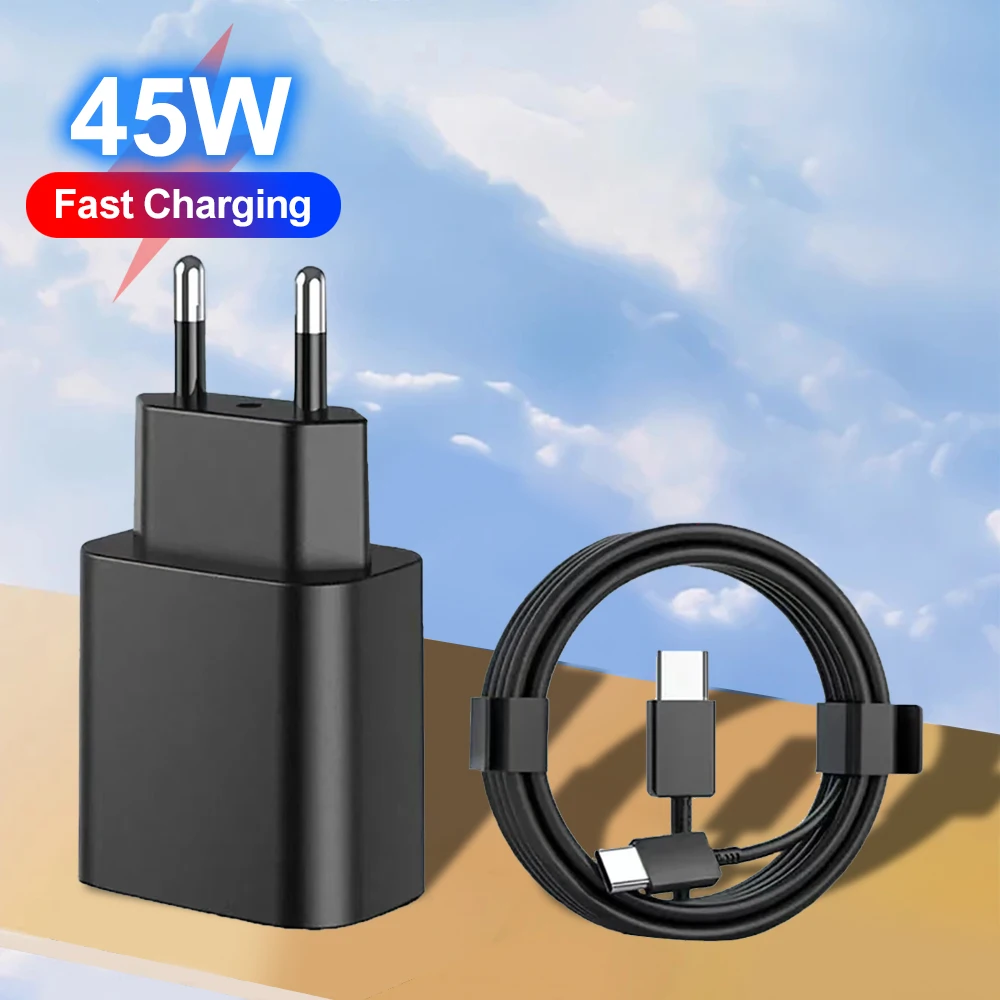 45W PD USB-C Superschnellladegerät für Samsung Galaxy S24 Ultra S23 S22 S21 Plus Note10 A54 A34 5A Schnellladung Typ C Datenkabel