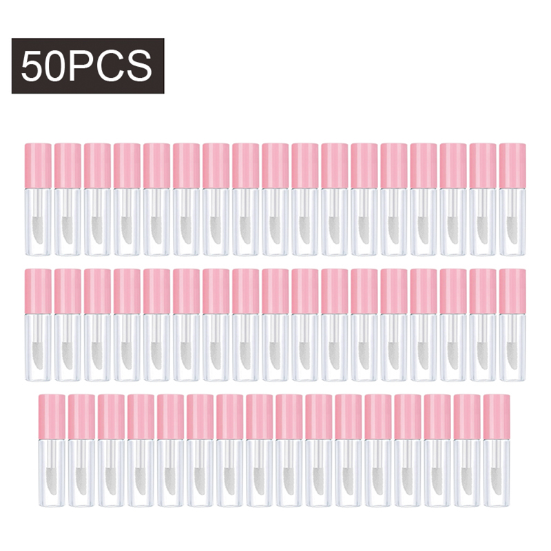 50/100/200 Uds 1,2 ML tubo vacío de brillo de labios botellas rellenables de plástico contenedor de lápiz labial líquido botella de muestra de brillo de labios